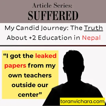 Poster of My blog Titled:- My Candid Journey: The Truth About +2 Education in Nepal